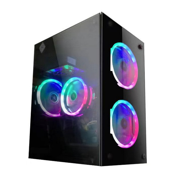 Toughened Tempered Glass Colorful Cooled DIY Cabinet Gaming CPU Computer Case